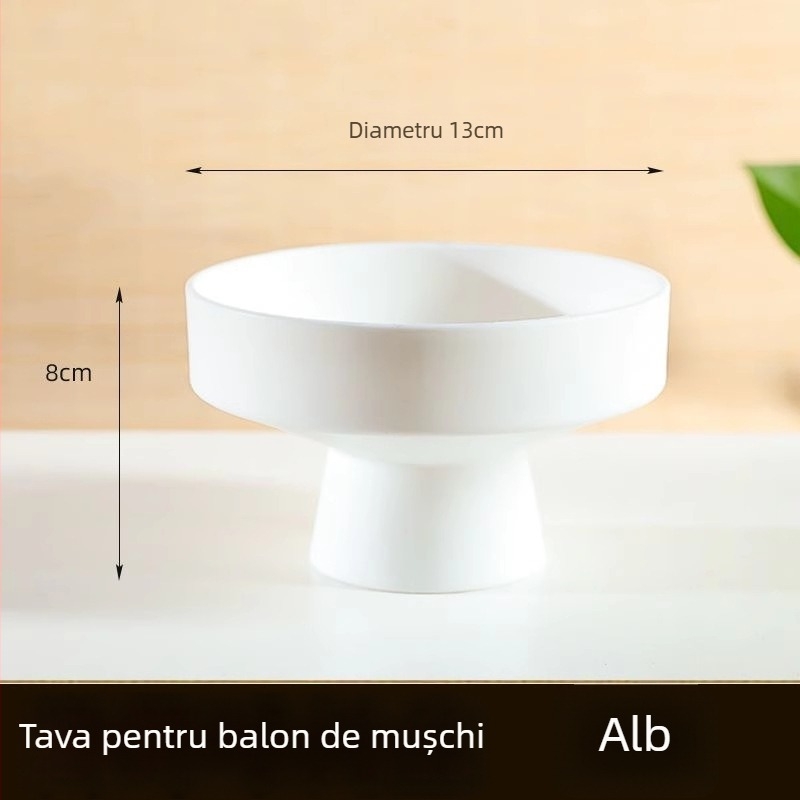 Ghiveci ceramic pentru bilă de mușchi Haoyi — vas de plantare pentru orchidă Dendrobium, micro peisaj, ambalaj carton, gata de așezat