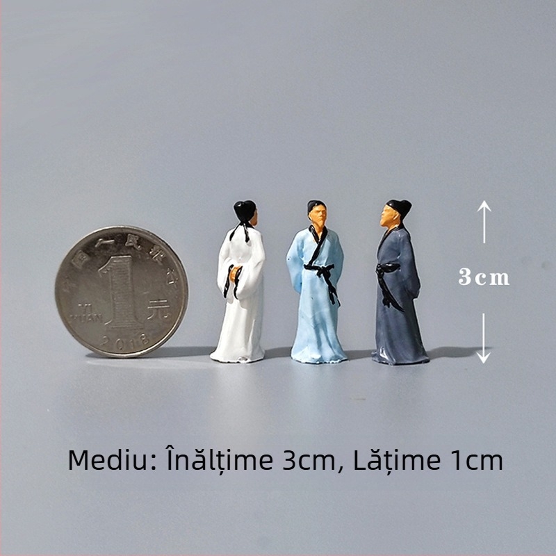 Figură din rășină pentru micro peisaj în stil chinezesc (Material: rășină; Formă: Figură; Stil: chinezesc; Confecționare manuală; Personalizare: Xinghong)
