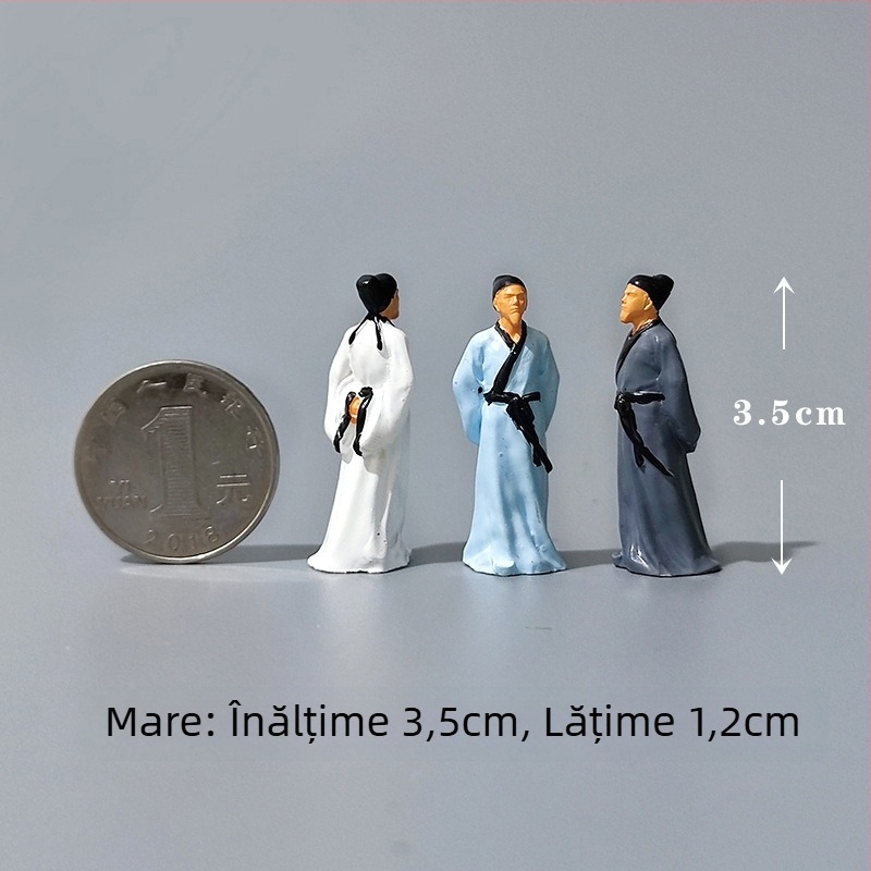 Figură din rășină pentru micro peisaj în stil chinezesc (Material: rășină; Formă: Figură; Stil: chinezesc; Confecționare manuală; Personalizare: Xinghong)