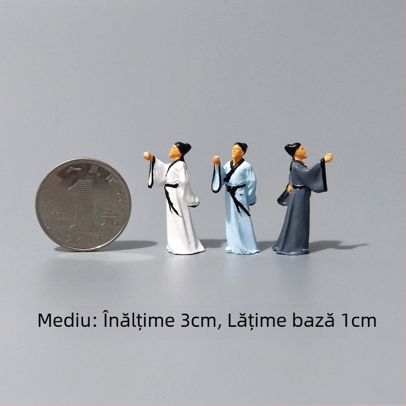 Figură din rășină pentru micro peisaj în stil chinezesc (Material: rășină; Formă: Figură; Stil: chinezesc; Confecționare manuală; Personalizare: Xinghong)