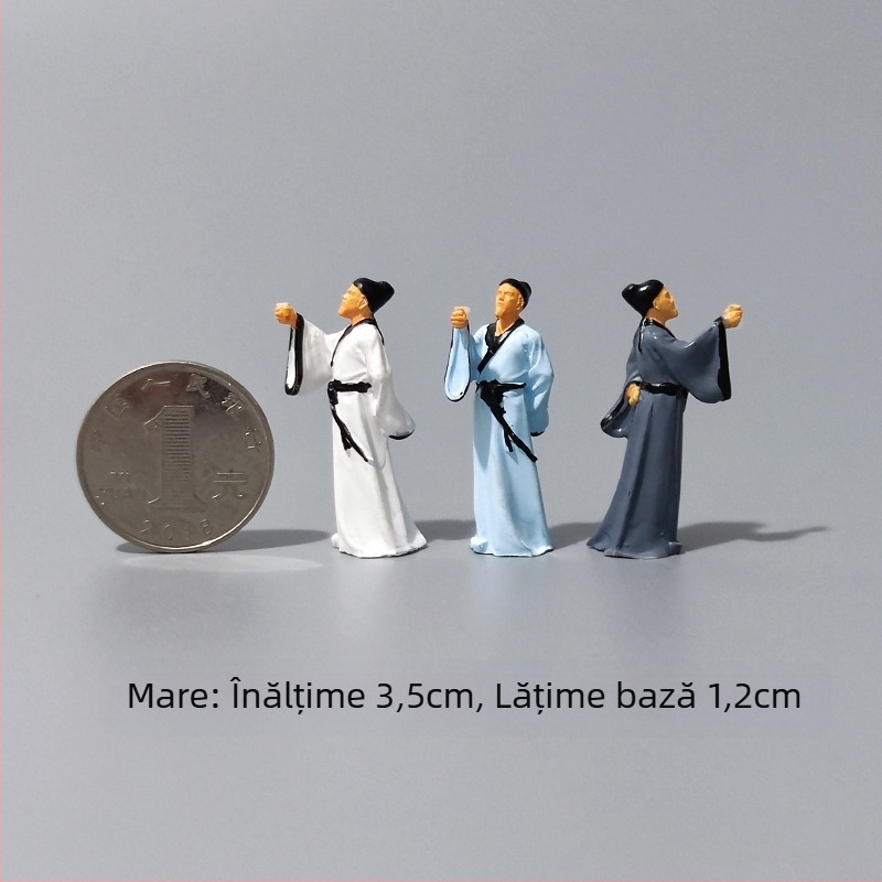 Figură din rășină pentru micro peisaj în stil chinezesc (Material: rășină; Formă: Figură; Stil: chinezesc; Confecționare manuală; Personalizare: Xinghong)