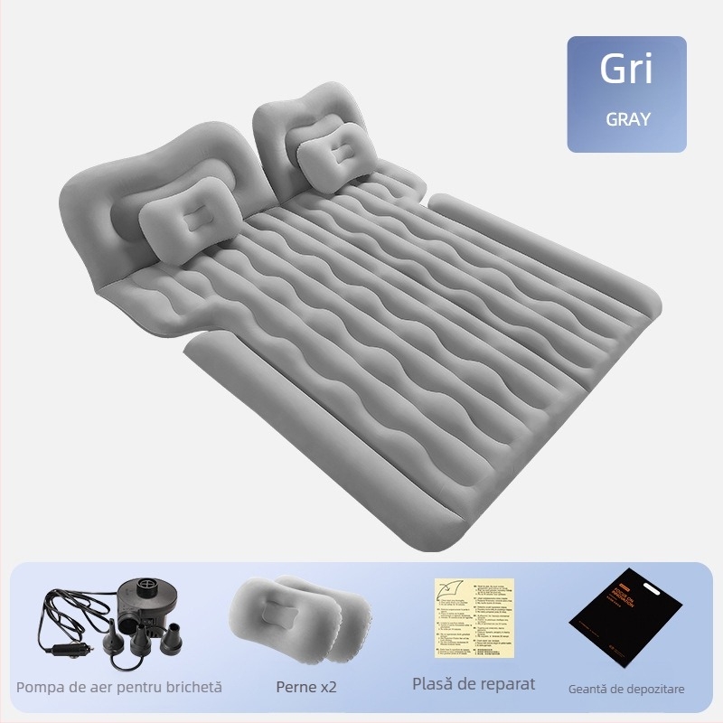 Saltea gonflabilă pentru mașină, SUV - utilizare dublă pentru călătorii și activități în aer liber, Model 13100TM, Sarcină maximă 400 kg, pompă electrică