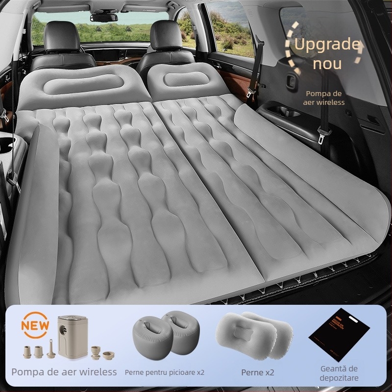 Saltea gonflabilă pentru mașină, SUV - utilizare dublă pentru călătorii și activități în aer liber, Model 13100TM, Sarcină maximă 400 kg, pompă electrică