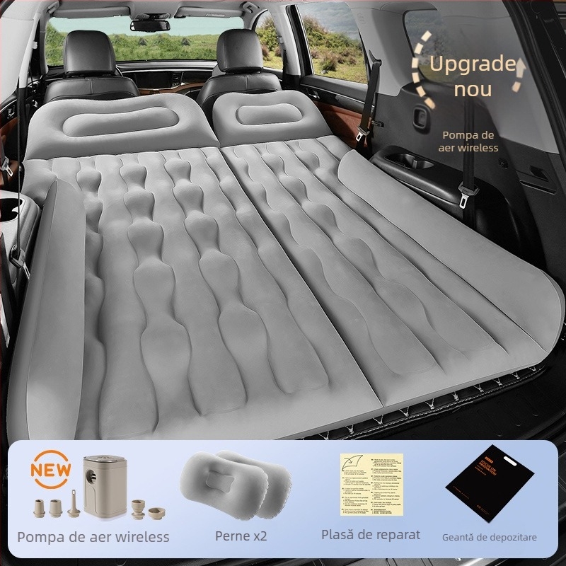 Saltea gonflabilă pentru mașină, SUV - utilizare dublă pentru călătorii și activități în aer liber, Model 13100TM, Sarcină maximă 400 kg, pompă electrică