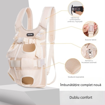 Geantă pentru animale de companie în stil rucsac, cu design de îmbrățișare - nailon, capacitate 1, pentru câini și pisici, brand donoyoyo