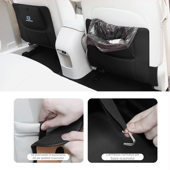 Fangmeng Sac de gunoi pentru spatele scaunului, cu pernă anti-șoc – Compatibil Volvo XC60, S90, XC90, S60, XC40, V90