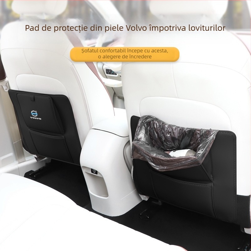 Fangmeng Sac de gunoi pentru spatele scaunului, cu pernă anti-șoc – Compatibil Volvo XC60, S90, XC90, S60, XC40, V90