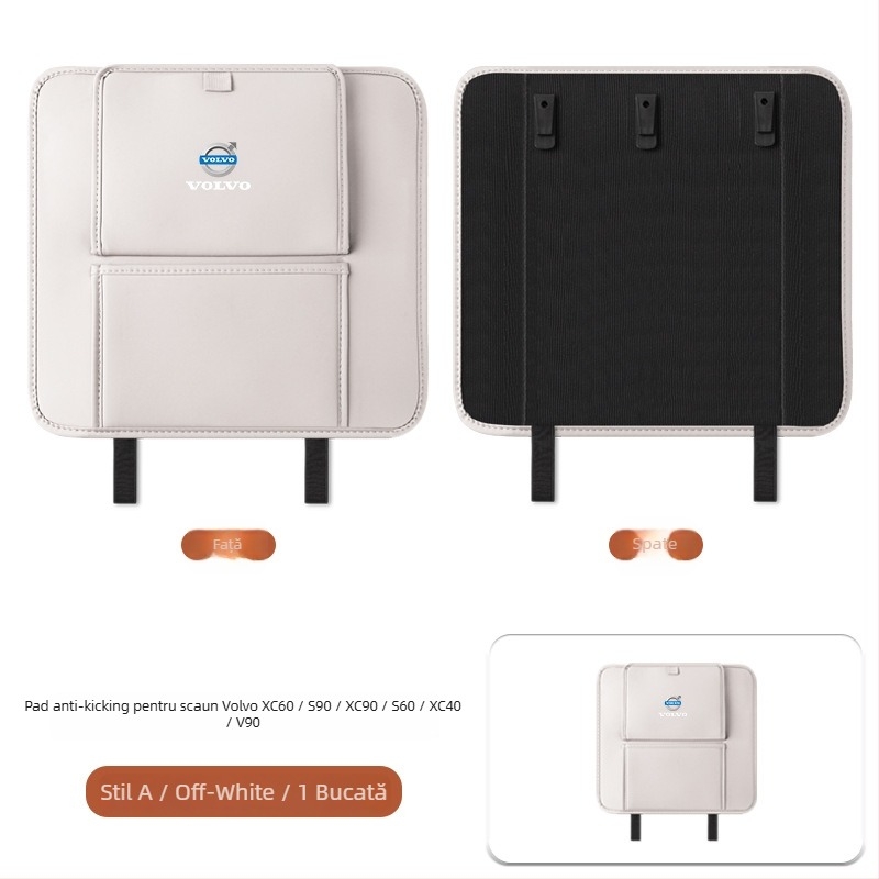 Fangmeng Sac de gunoi pentru spatele scaunului, cu pernă anti-șoc – Compatibil Volvo XC60, S90, XC90, S60, XC40, V90