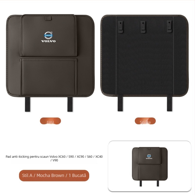 Fangmeng Sac de gunoi pentru spatele scaunului, cu pernă anti-șoc – Compatibil Volvo XC60, S90, XC90, S60, XC40, V90