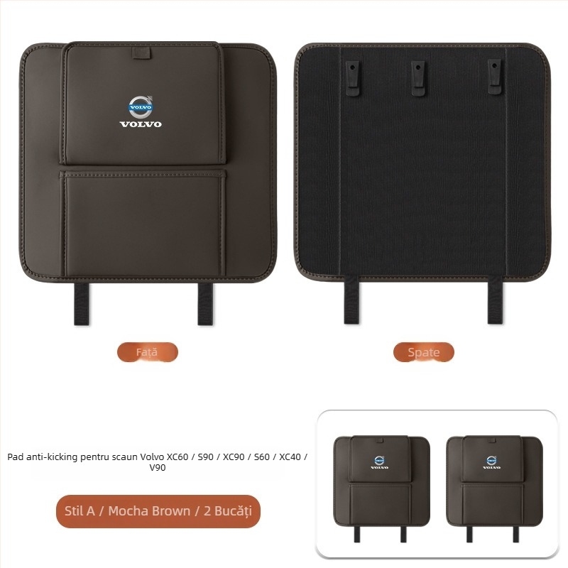 Fangmeng Sac de gunoi pentru spatele scaunului, cu pernă anti-șoc – Compatibil Volvo XC60, S90, XC90, S60, XC40, V90