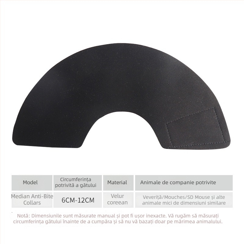 Colier Elizabeth anti-mușcături pentru animale de companie mici