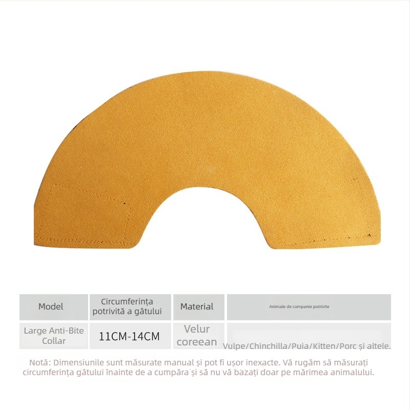 Colier Elizabeth anti-mușcături pentru animale de companie mici