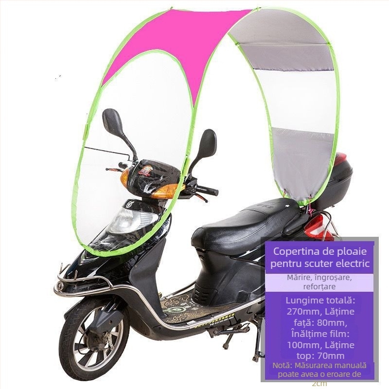 Canopă pentru vehicul electric, retractabil rapid, design în formă de 7, protecție UV Pa+++