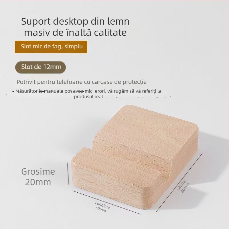 Suport de birou din lemn pentru telefon și suport pentru tabletă