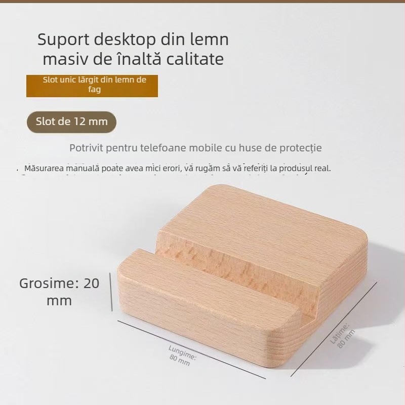 Suport de birou din lemn pentru telefon și suport pentru tabletă
