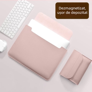 Geiger – husă liner pentru laptop MacBook – impermeabilă, ultraușoară, pentru stocare; exterior PVC, căptușeală din piele sintetică; stil business elit, primăvară 2025