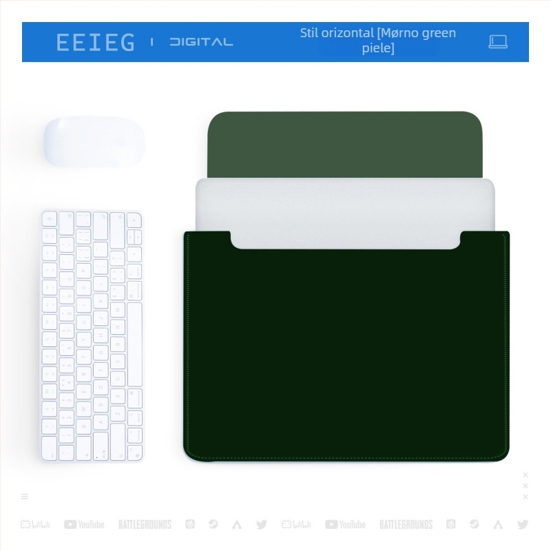 Geiger – husă liner pentru laptop MacBook – impermeabilă, ultraușoară, pentru stocare; exterior PVC, căptușeală din piele sintetică; stil business elit, primăvară 2025
