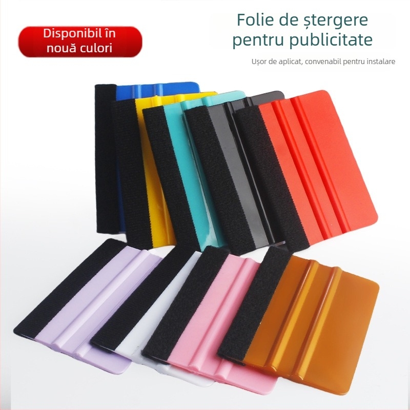 Scraper pentru folie auto, cu două fețe, pătrat din plastic PP