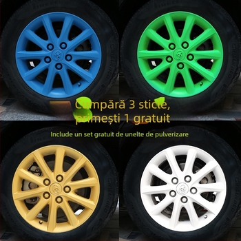 Kit de vopsea pentru jante auto cu film detașabil pentru schimbarea culorii, vopsire manuală și vopsire prin pulverizare