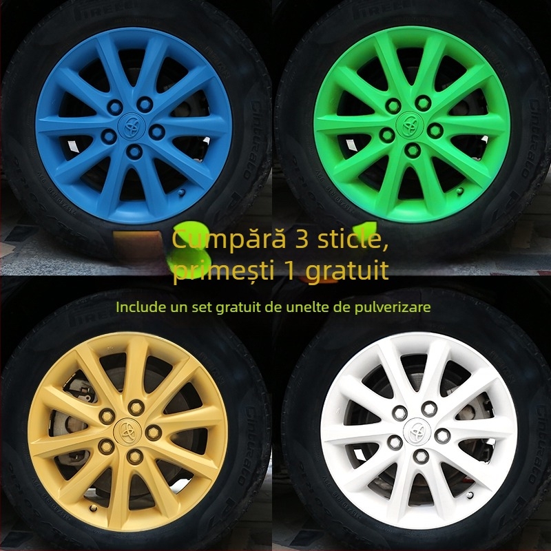 Kit de vopsea pentru jante auto cu film detașabil pentru schimbarea culorii, vopsire manuală și vopsire prin pulverizare