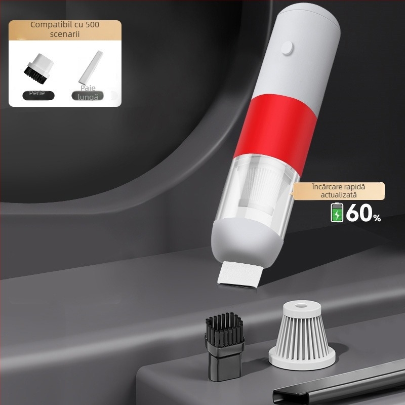 Aspirator fara fir pentru mașină, cu aspirație maximă 120W, 11000Pa, funcție suflare, autonomie baterie 25 de minute, încărcare la 5V