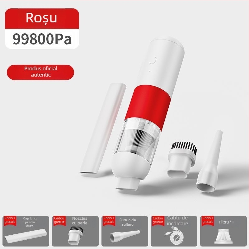 Aspirator fara fir pentru mașină, cu aspirație maximă 120W, 11000Pa, funcție suflare, autonomie baterie 25 de minute, încărcare la 5V
