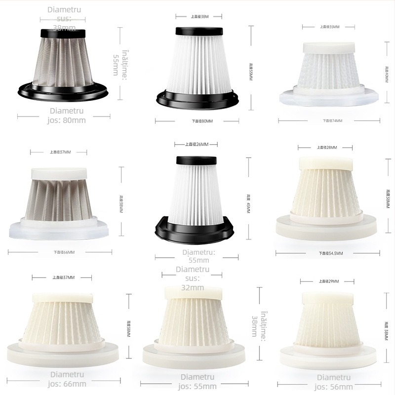 Aspirator portabil pentru mașină cu filtru HEPA metalic lavabil, sterilizare, 90W, 7.4V, aspirație 5500Pa