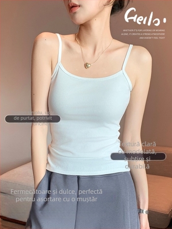 Top camisole H232 Slim pentru femei, fără mâneci, stil sling, lungime 50–65 cm, amestec poliester-viscoză