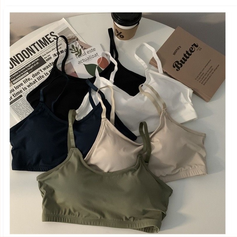 Top tubular fără bretele cu căptușeală, țesătură Ice Silk, amestec nylon 80–90%, cupă 3/4, design respirabil cu spate deschis, Vara 2024