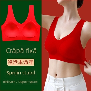 Sutien sport fără sârmă, cupe complete, fără bretele, bustieră tip top cu căptușeală, mărime mare