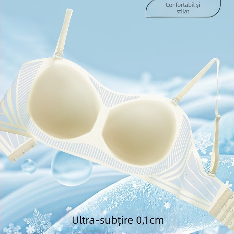 Sutien fără bretele Tube Top pentru sâni mici – anti-alunecare, invizibil, fără cusături, push-up, material nylon cu căptușeală din spandex