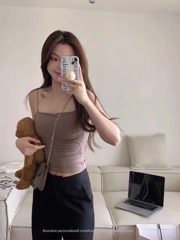  Sutien fara bretele cu cupa turnata — tesatura din bumbac, 80–90% bumbac, cupa completa, respirabil, confortabil