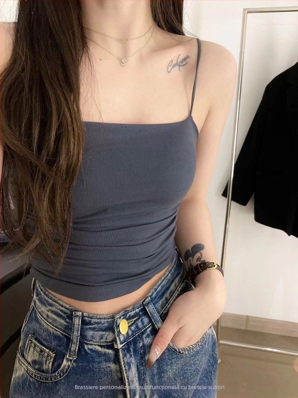  Sutien fara bretele cu cupa turnata — tesatura din bumbac, 80–90% bumbac, cupa completa, respirabil, confortabil