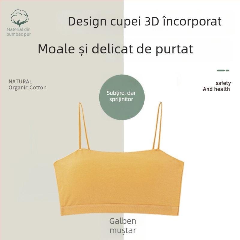 Sutien fără bretele, cu design frumos la spate, cupa 3/4, amestec bumbac-viscoză-elastan