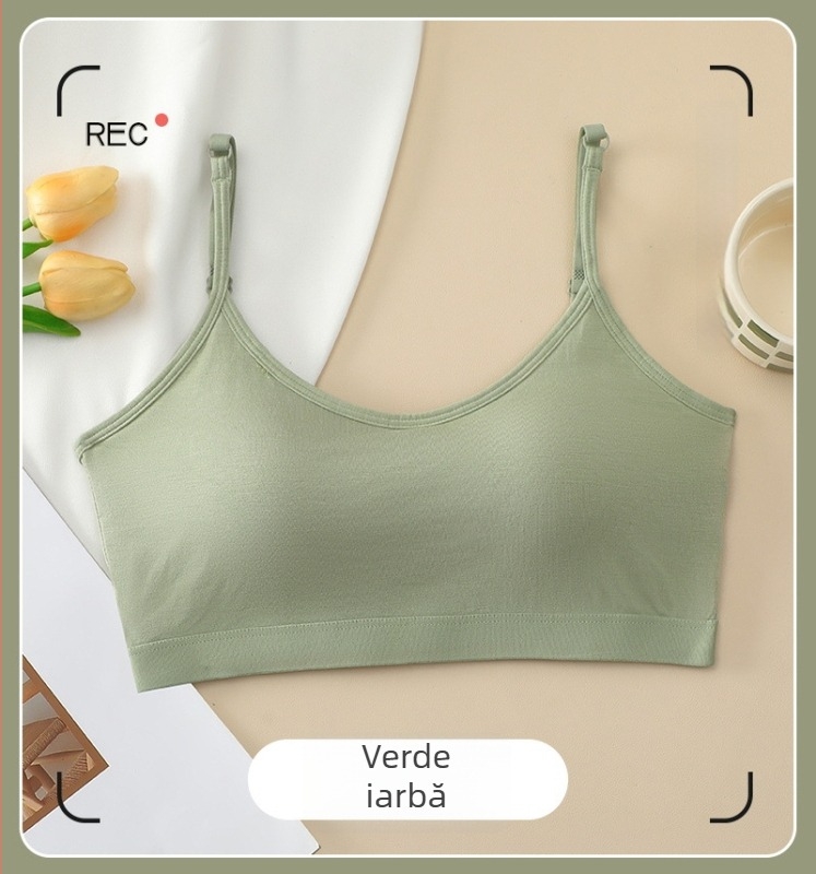 Sutien din modal fără bretele, cupă 3/4, formă cupă: sus subțire, jos gros, fără fir, respirabil
