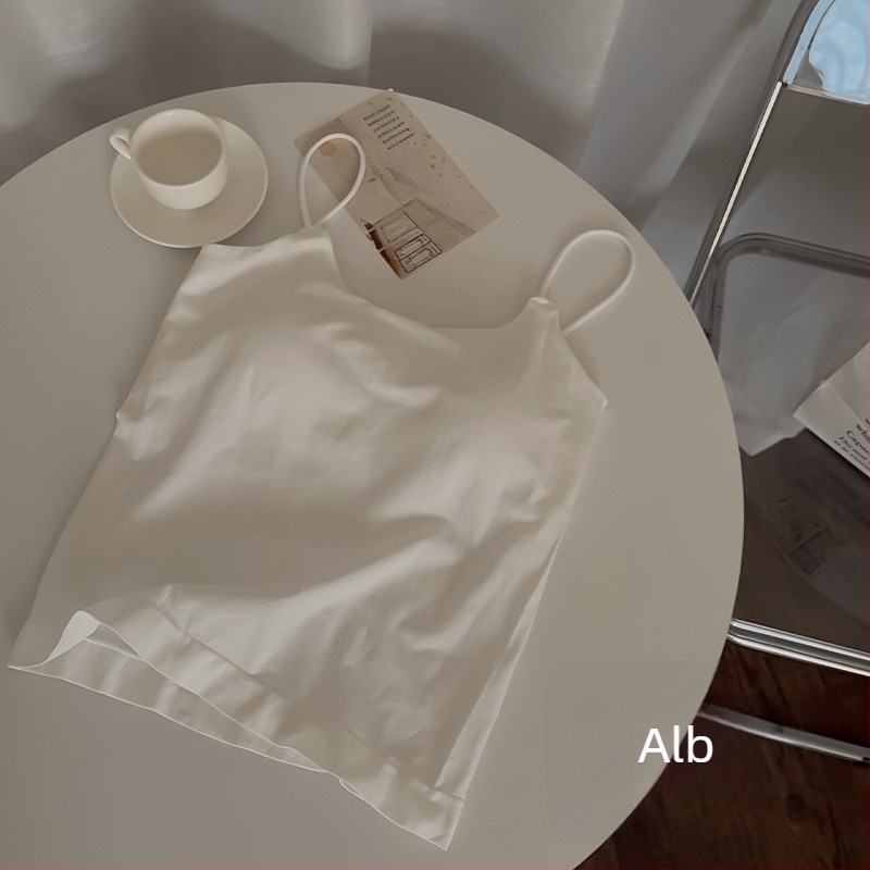 Top de femei cu bretele la umeri, pernă pentru bust, nailon-spandex, croială Slim, elasticitate ridicată