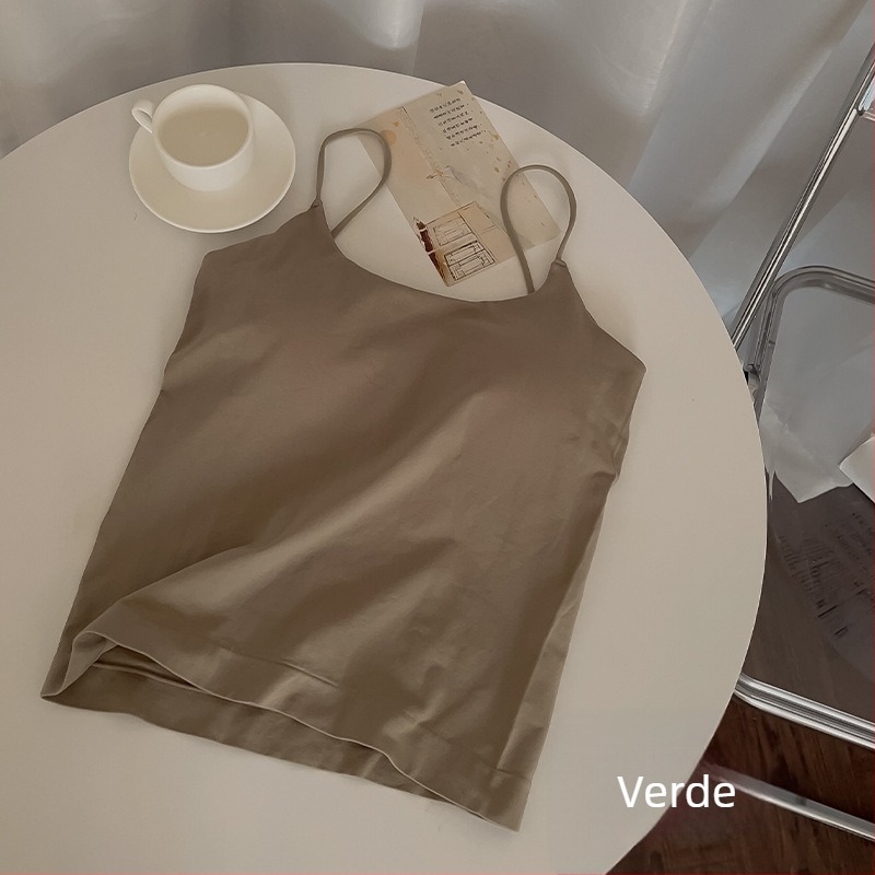 Top de femei cu bretele la umeri, pernă pentru bust, nailon-spandex, croială Slim, elasticitate ridicată