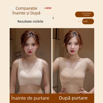 Sutien fără fir cu cupă completă, cupe preformate subțiri, căptușeală nylon 70–80%, bretele fixe