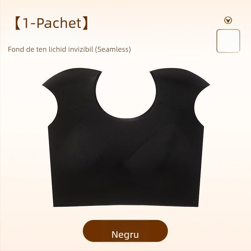 Sutien fără fir cu cupă completă, cupe preformate subțiri, căptușeală nylon 70–80%, bretele fixe