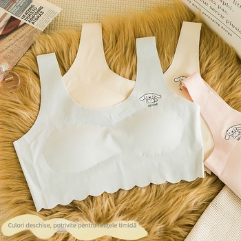 Top din nylon fără cusături, cupe subțiri turnate, 3/4 cup, bretele fixe, căptușeală din spandex