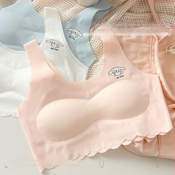 Sutien fără cusături pentru fete 8+, 100% bumbac, brand Qian Jincai, vară 2025