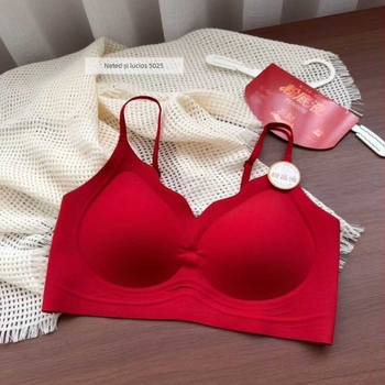 Sutien fără cusături, fără armături, cupă 3/4 cu cupă medie, material principal nylon, căptușeală din bumbac, stil vestă, respirabil