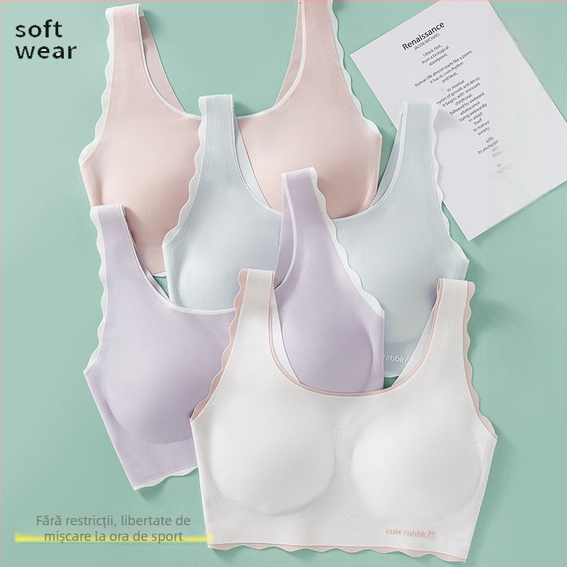 Bustier în stil vestă, din nylon, fără cusături, cu cupă completă, cupă subțire modelată, lungime peste torace, respirabil