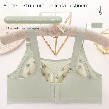  Sutien fără sârme, în stil vestă, push-up, din nylon respirabil, cupă completă, cupe subțiri modelate, fără cusături