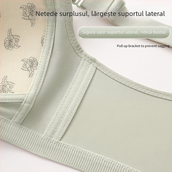  Sutien fără sârme, în stil vestă, push-up, din nylon respirabil, cupă completă, cupe subțiri modelate, fără cusături