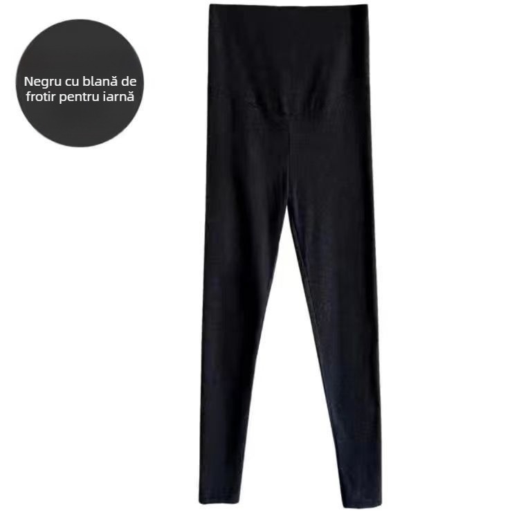 Set maternitate: top tricot chenille cu mâneci lungi și pantaloni 3/4, stil casual japonez-coreean, Spandex <30%