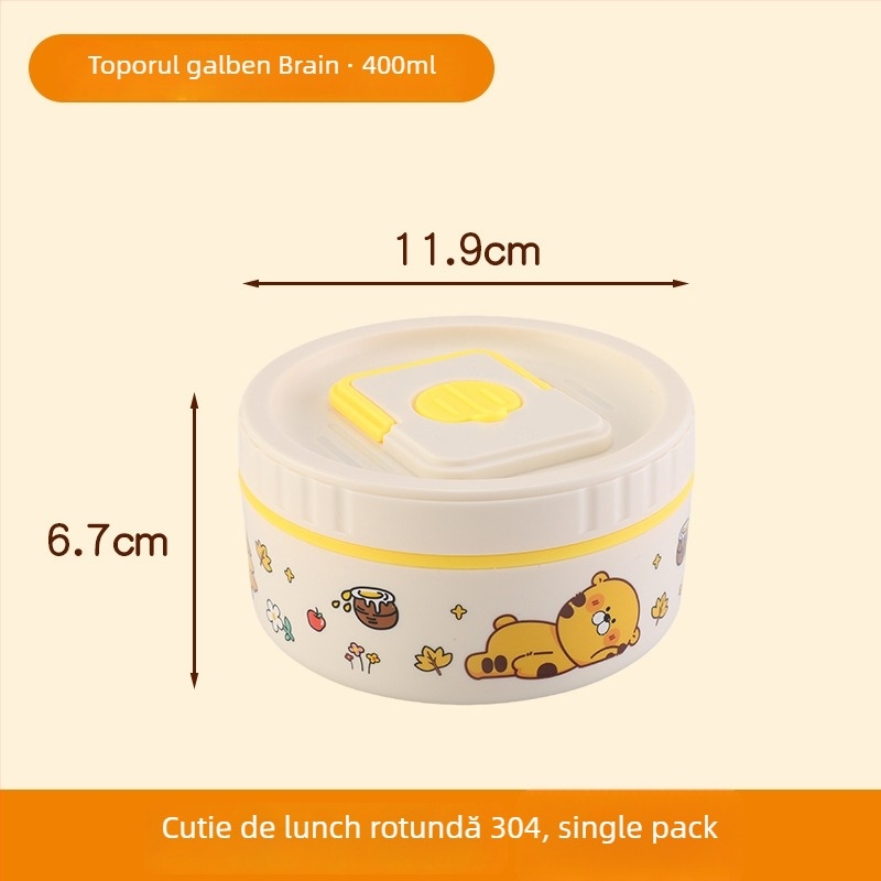 Cutie de prânz izolată din oțel inoxidabil 304, design cu divizoare în mai multe straturi, compatibilă cu microunde, personalizare disponibilă