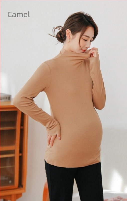 Top pentru gravide, stil coreean, elastitate ridicată, modal-viscoză, mâneci lungi, pentru primăvară, vară și toamnă