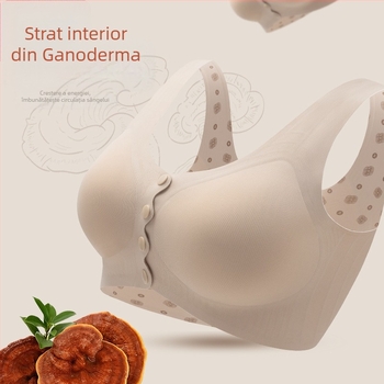 Sutien de alăptare fără cusături, cu închidere frontală, fără fir, respirabil, susținere moale