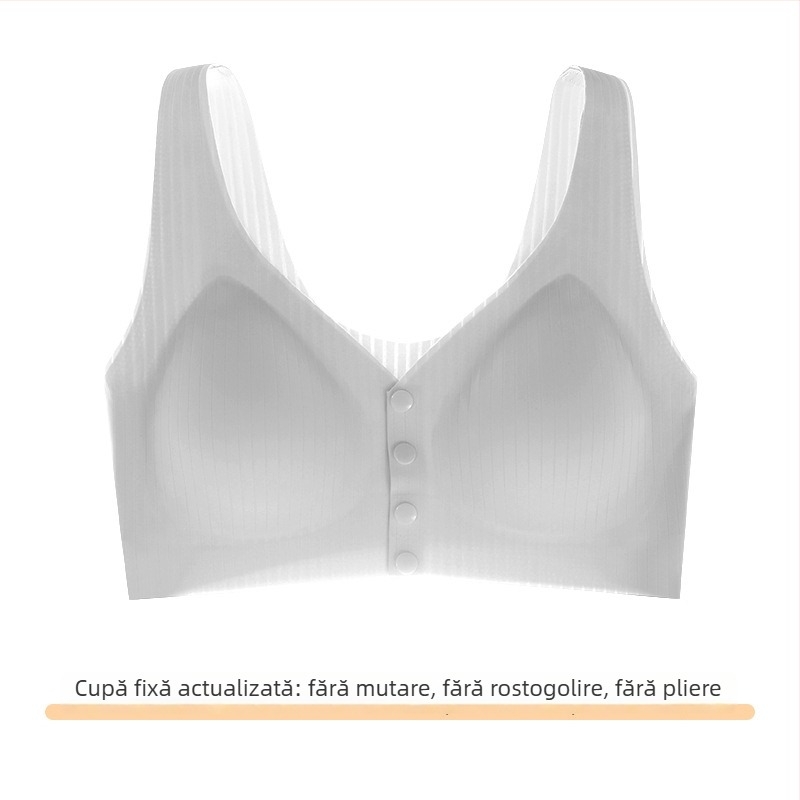 Baoyoule Sutien de alăptare pentru gravide, cu închidere frontală, material nylon, cupe fine, bretele duble, potrivit pentru toate etapele